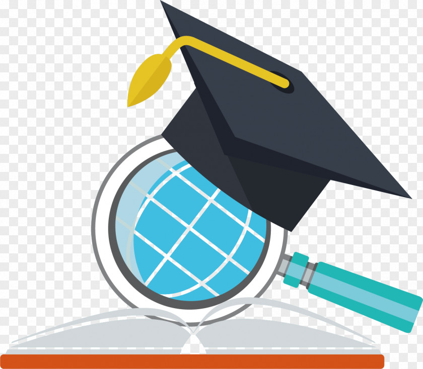 Dr. Cap On The Magnifying Glass Hat Doctorate Designer PNG