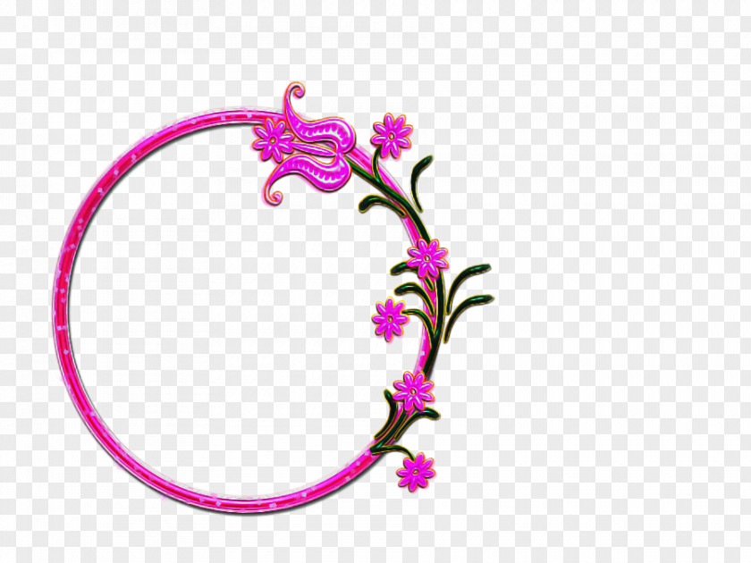 Headpiece Oval Pink Plant Flower Magenta Hair Accessory PNG
