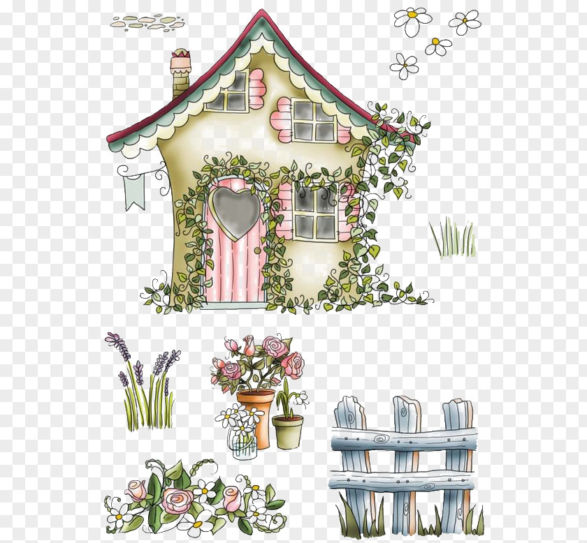 House Paper Drawing Decoupage Clip Art PNG