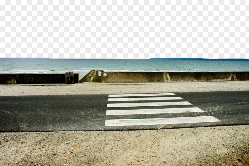 The Crossroads Of Sea Road Sidewalk Pedestrian Crossing PNG