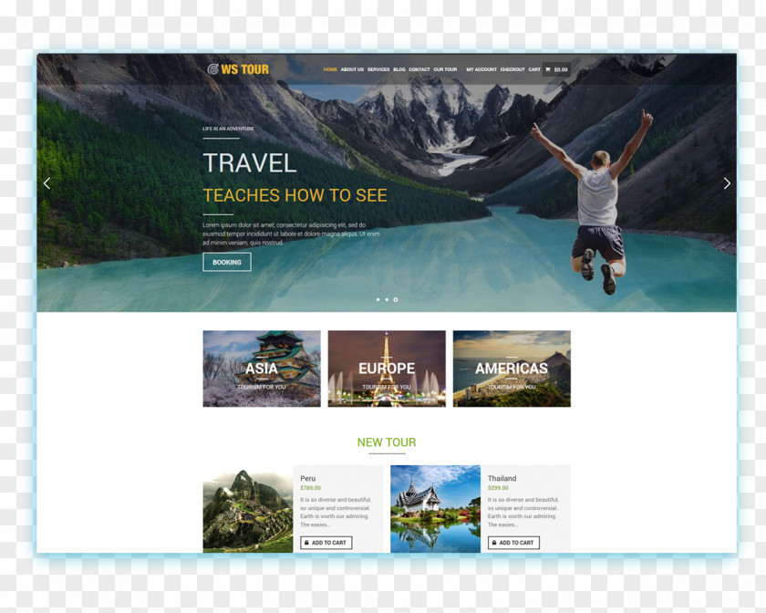 Tour & Travels Responsive Web Design Theme WordPress Handheld Devices PNG