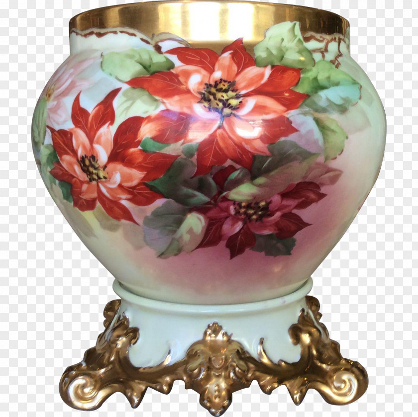 Vase Jardiniere Limoges Porcelain French PNG
