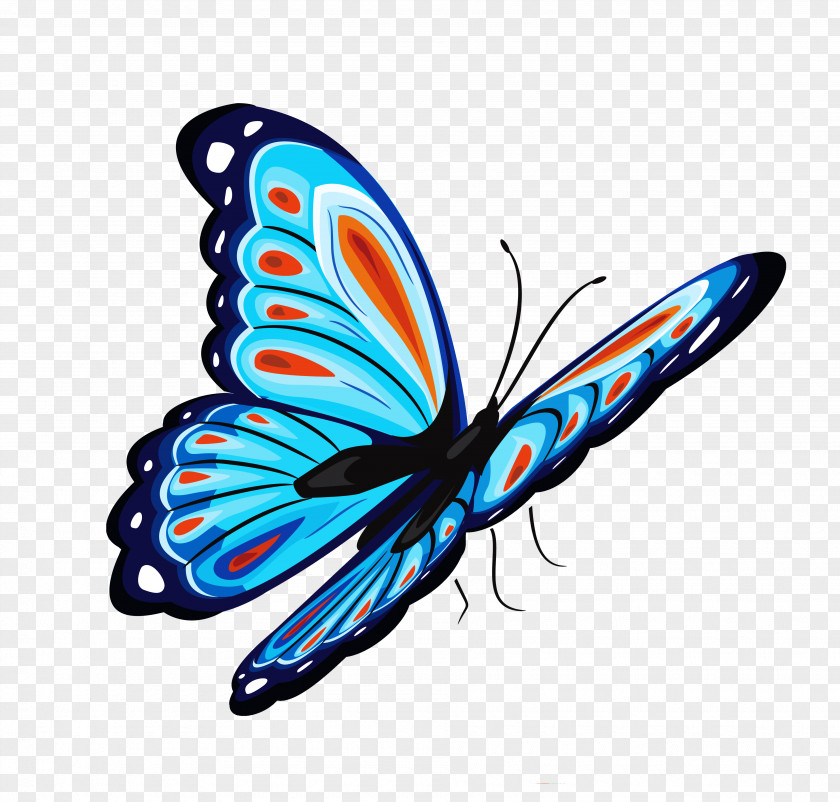 Blue And Red Butterfly Clipart Picture T-shirt Clip Art PNG