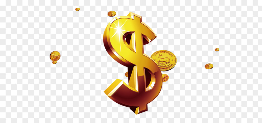 Scattered Coins Dollar Sign Money Payment Royalty-free PNG