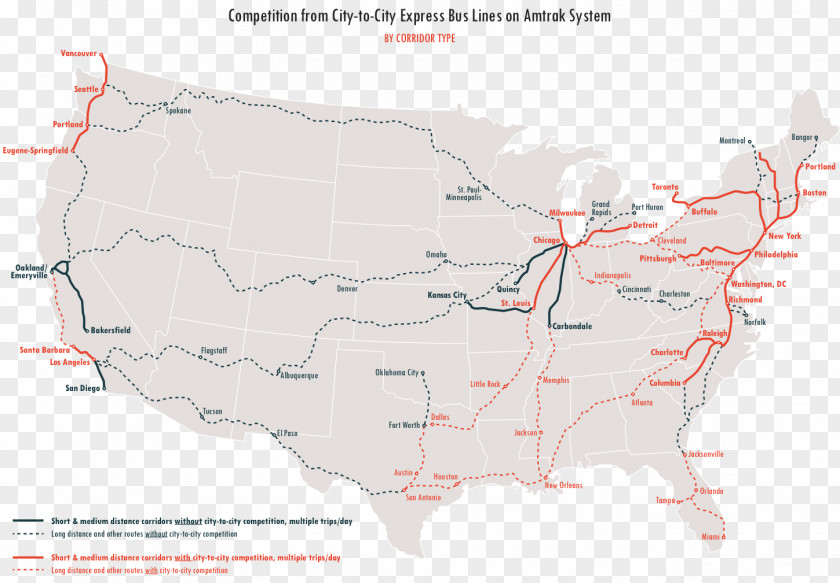 Bus Amtrak Train United States Of America Map PNG