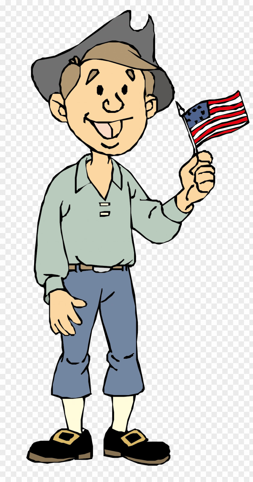 Man Waving Flags Firecracker Fireworks Clip Art PNG