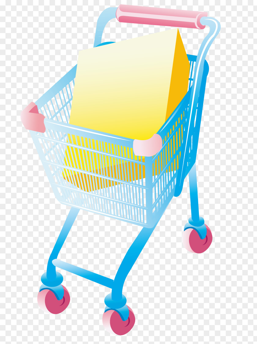 Supermarket Shopping Cart Designer PNG