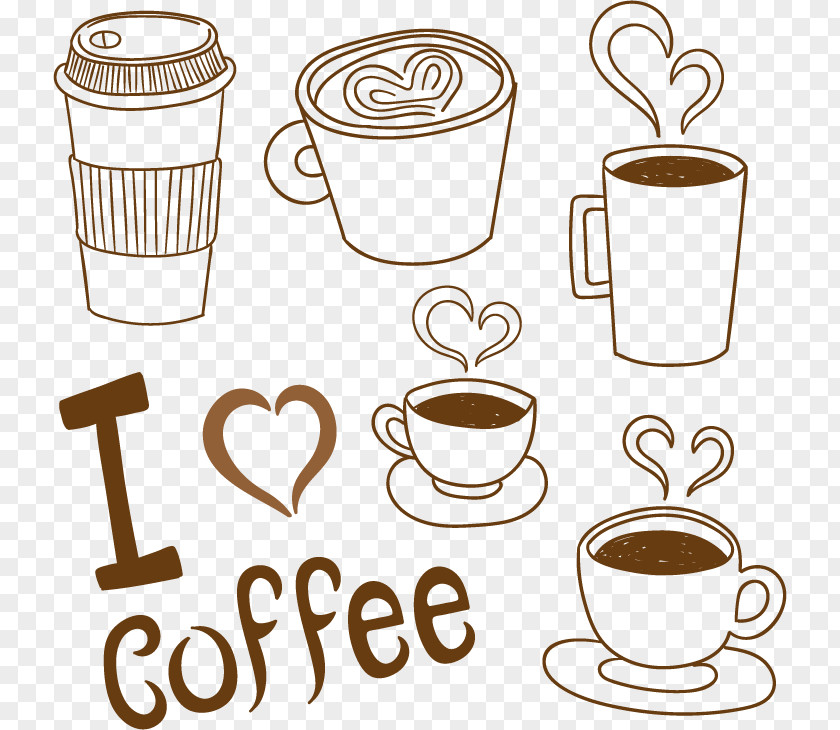 Coffee Vector Material Turkish Tea Latte Cafe PNG