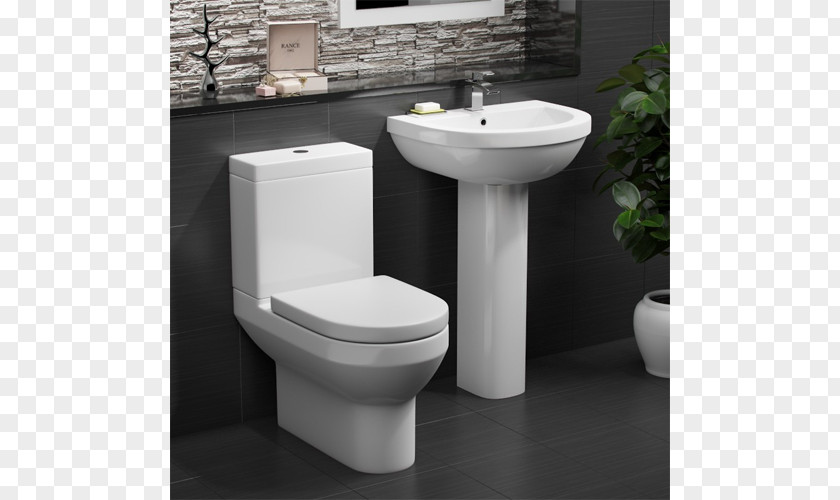 Modern Bathroom Toilet & Bidet Seats Tap Sink PNG