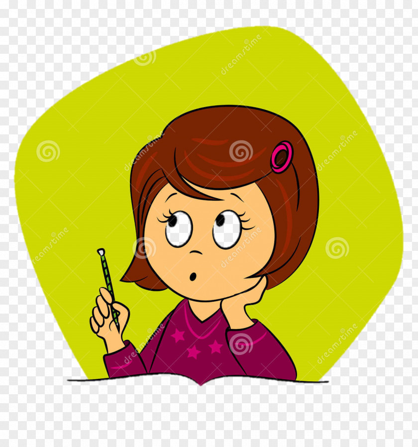 Style Happy Girl Cartoon PNG