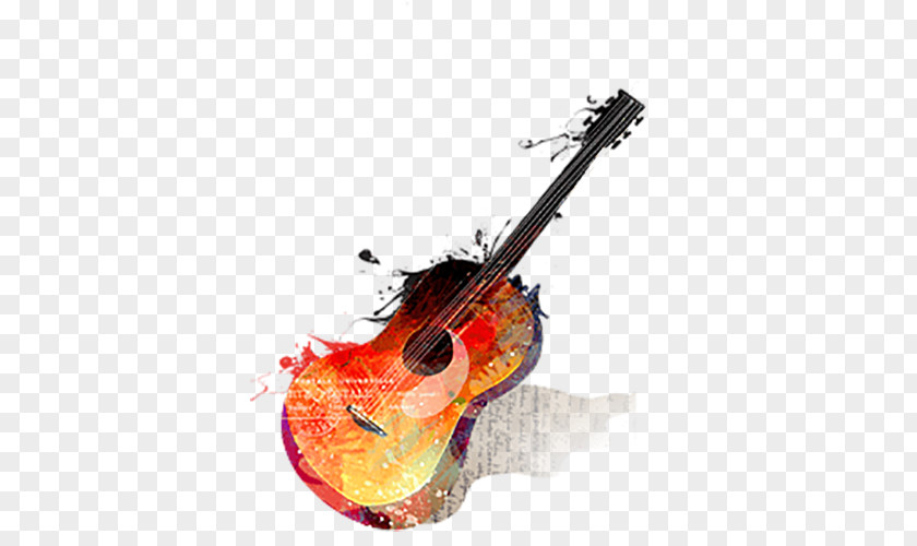 Folk Guitar Musical Instrument PNG