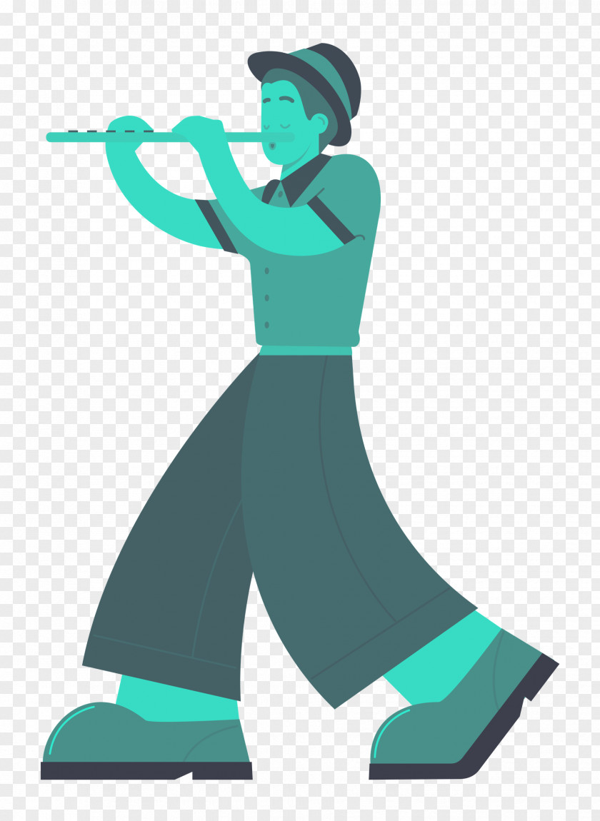 Playing The Flute Music PNG