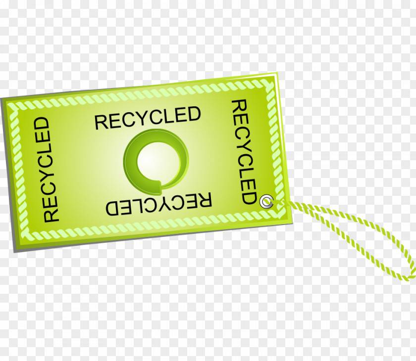 RECYCLED Recycling Paper Label Icon PNG