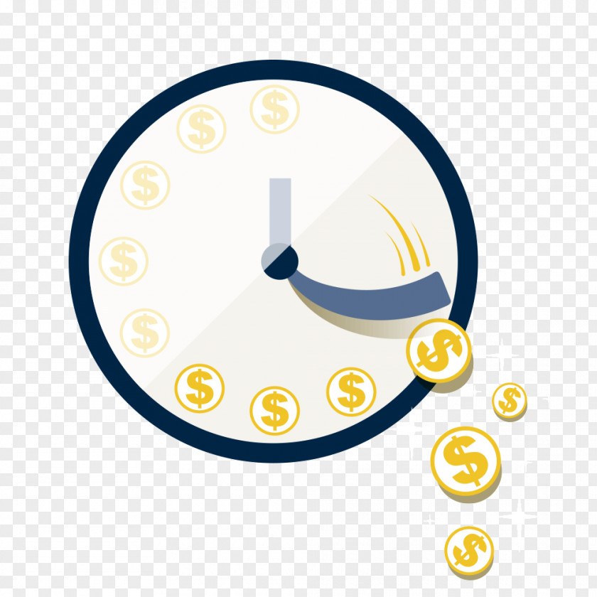 Time Is Money Flat Design Business PNG