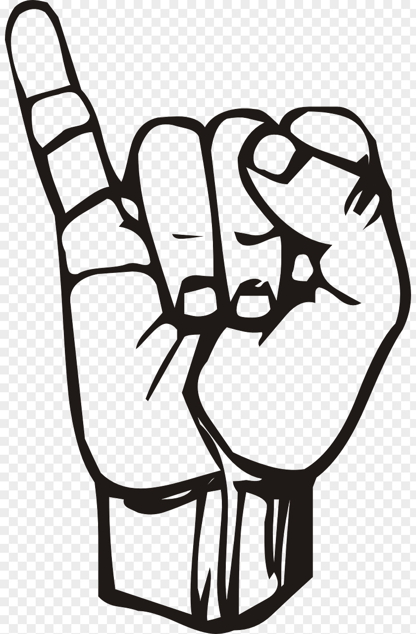 Finger American Sign Language Fingerspelling Letter PNG