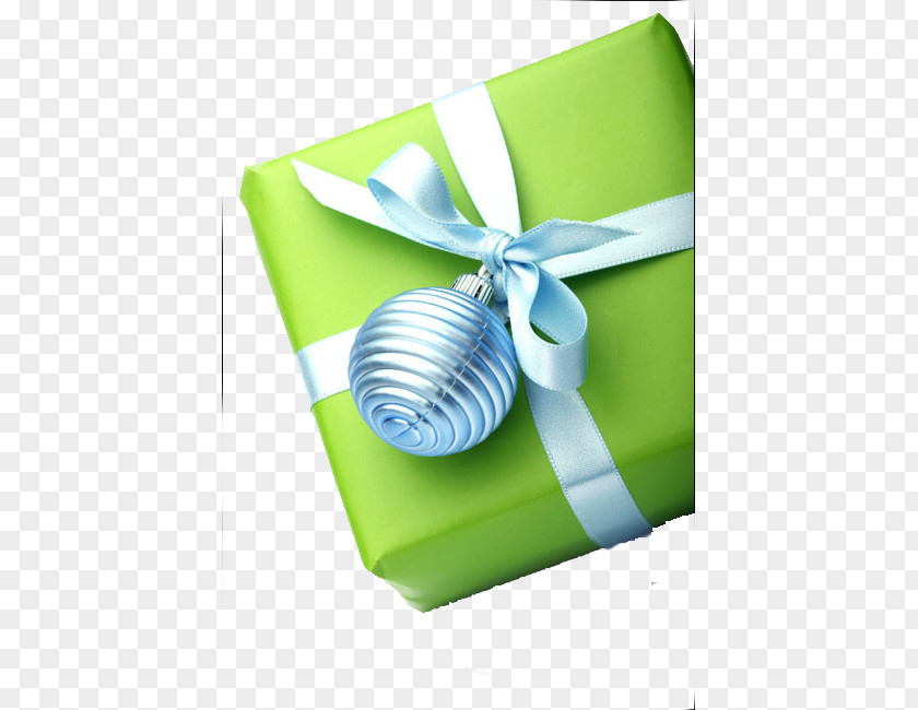 Green Gift Box Christmas Ribbon PNG