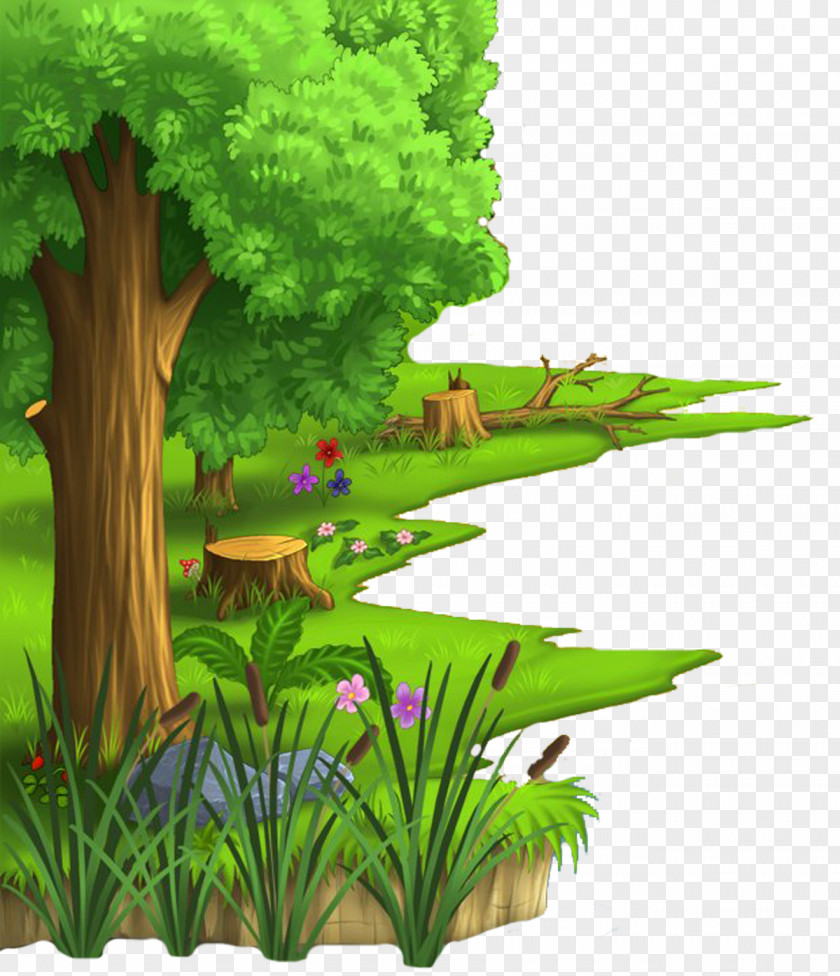 Jungle Cartoon Animation Desktop Wallpaper Village PNG