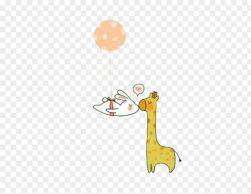 Two Animals Kiss Giraffe BIGBANG Cartoon PNG