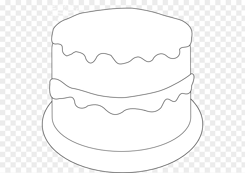 Birthday Cake Outline Black Forest Gateau Coloring Book PNG
