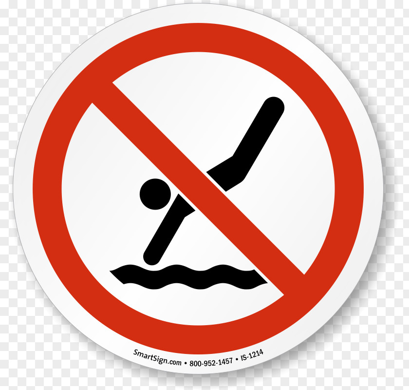 Creative Dividing Line Material Diving Boards Underwater Safety Sign PNG