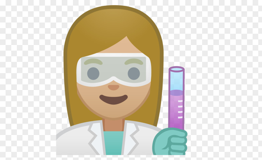 Emoji Scientist Human Skin Color Light Science PNG