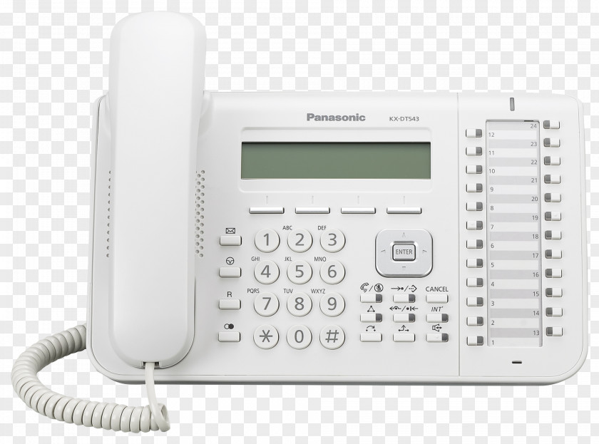 Business Telephone System Panasonic KX-DT543 Wired Handset LCD IP Phone KX-DT543NE-B PNG