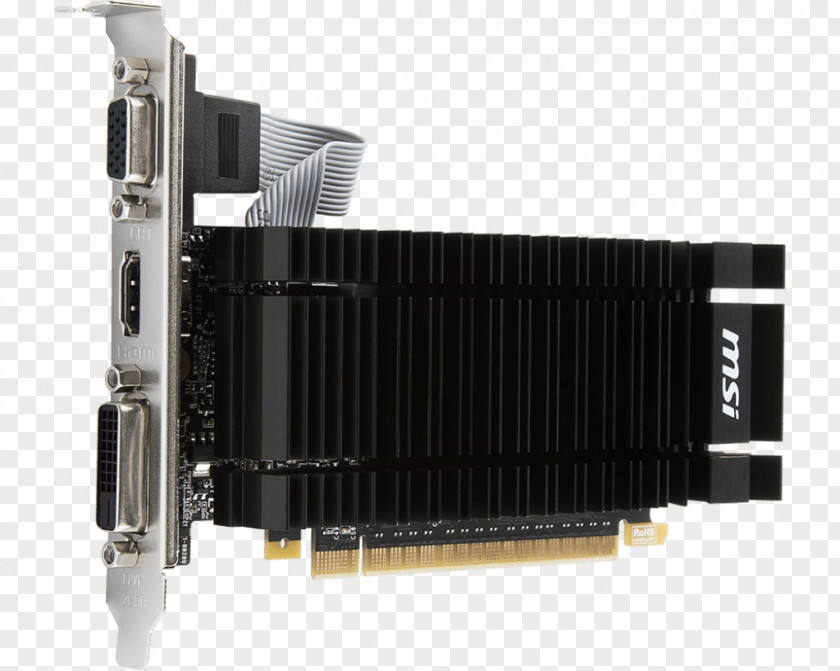 Computer Graphics Cards & Video Adapters NVIDIA GeForce GT 710 MSI 2GD5H-LP Card GDDR5 SDRAM PNG
