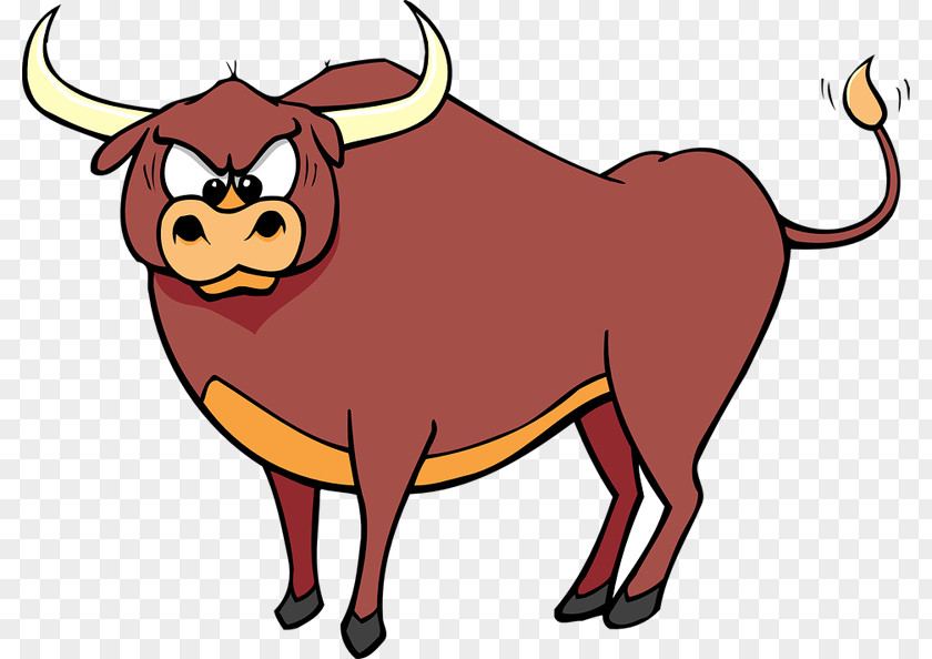 Red Bull Cattle Cartoon Clip Art PNG
