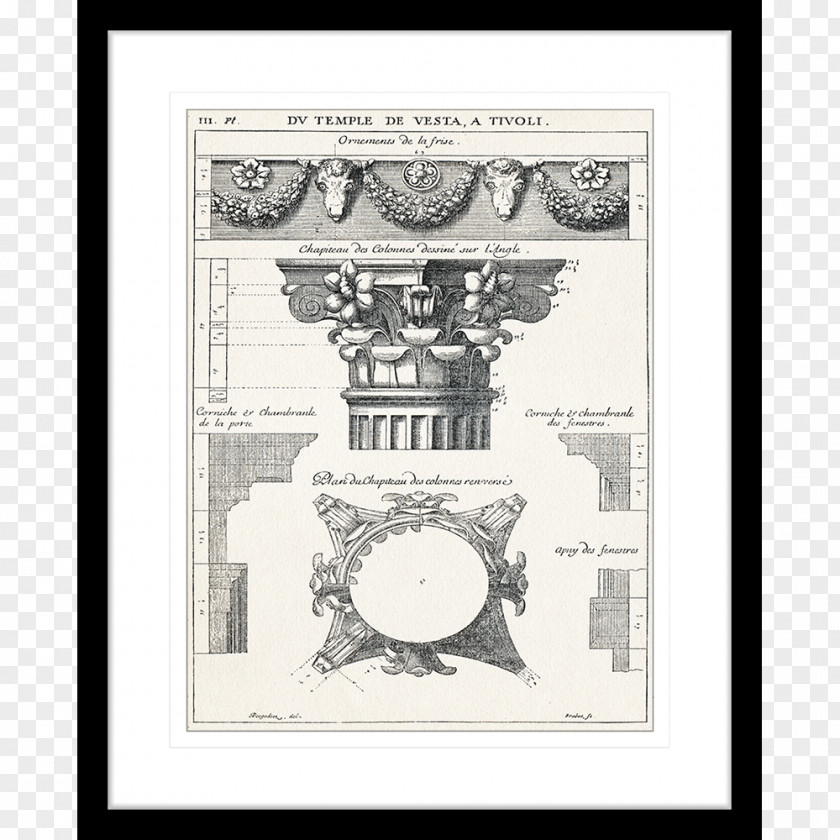 Roman Columns Picture Frames White Printing Work Of Art Font PNG