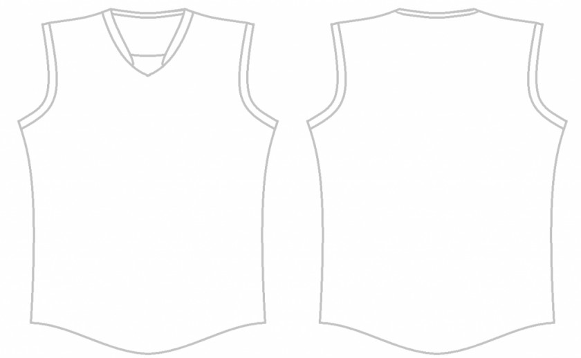 Blank Basketball Jersey Template T-shirt Sleeveless Shirt Vest Sportswear PNG