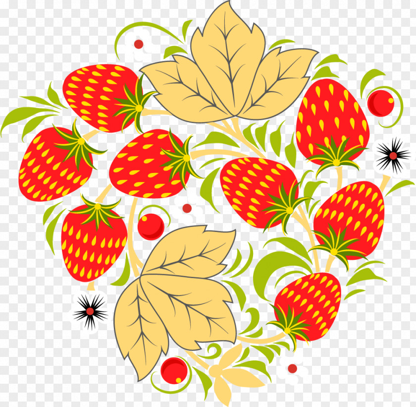 Hand Painted Red Strawberry Management Public Sector Clip Art PNG