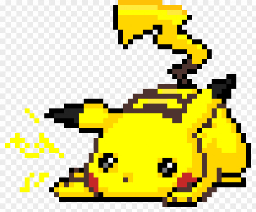 Pikachu Pixel Art Image PNG