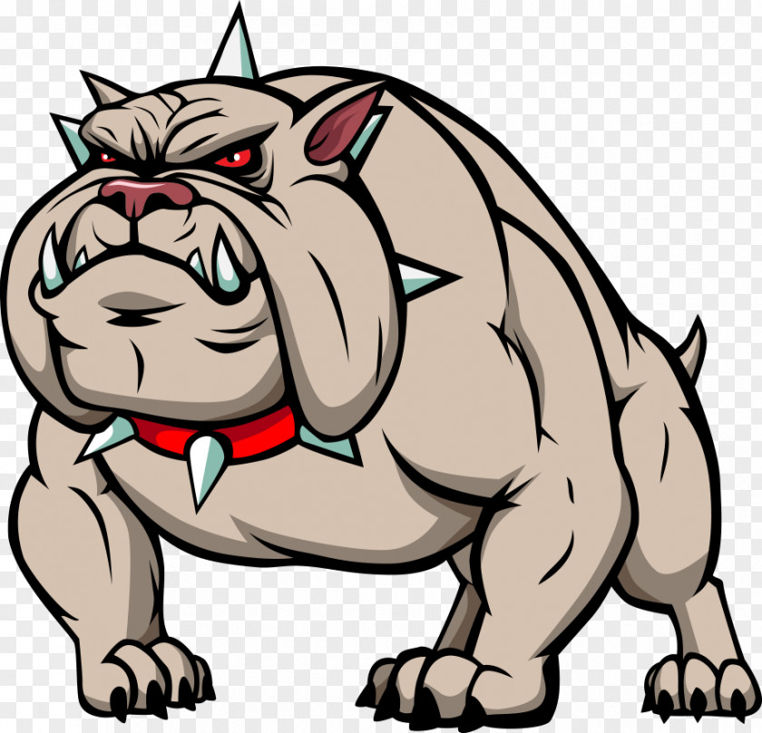 Vector Cartoon Dog Bulldog Clip Art PNG