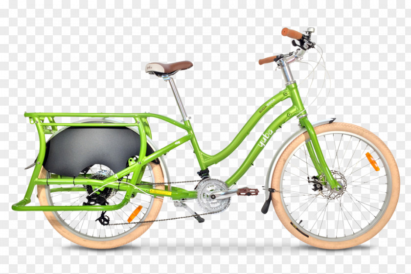 Bicycle Yuba Boda V3 Step-Through Cargo Bike Freight BionX PNG