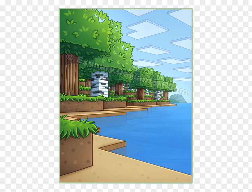 Landscape Paintings Minecraft Drawing Enderman Digital Art PNG