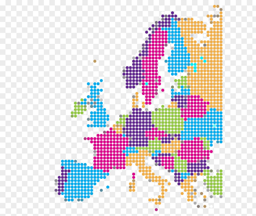 Map Europe Dot Distribution PNG