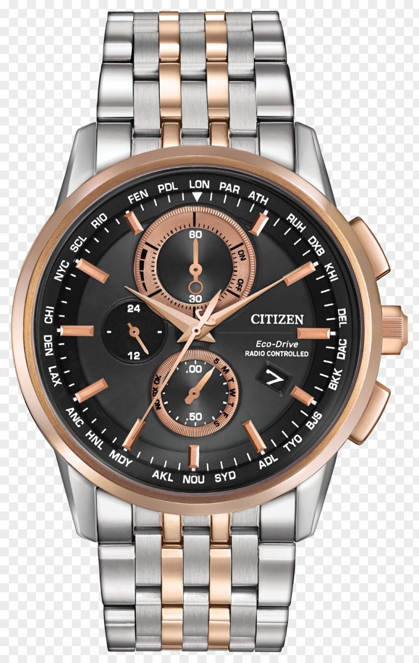 Model Movement Eco-Drive CITIZEN Men’s World Chronograph A-T Citizen Holdings Watch PNG