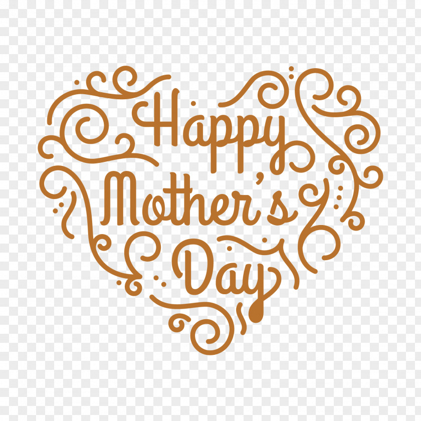 Mother's Day Pattern WordArt T-shirt Paper Gift Top PNG