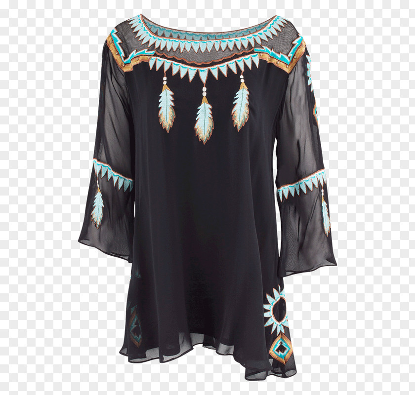 DREAM CATCHERS Sleeve Dreamcatcher Shoulder Tunic Blouse PNG