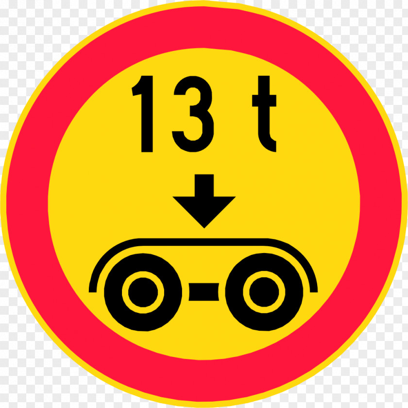 Finnish Transport Agency Traffic Sign Vehicle Axle Load Clip Art PNG