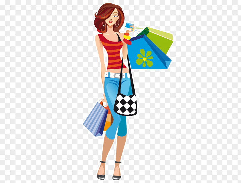 Woman Shopping Clip Art PNG