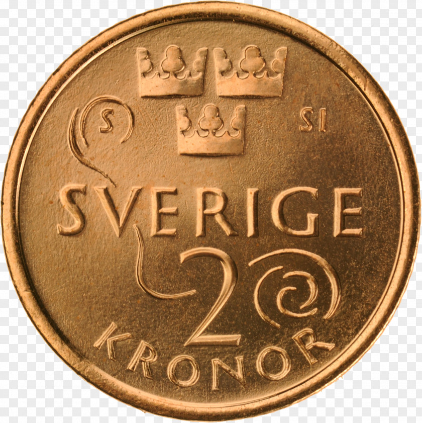 Coin Sweden Swedish Krona Sveriges Riksbank Banknote PNG