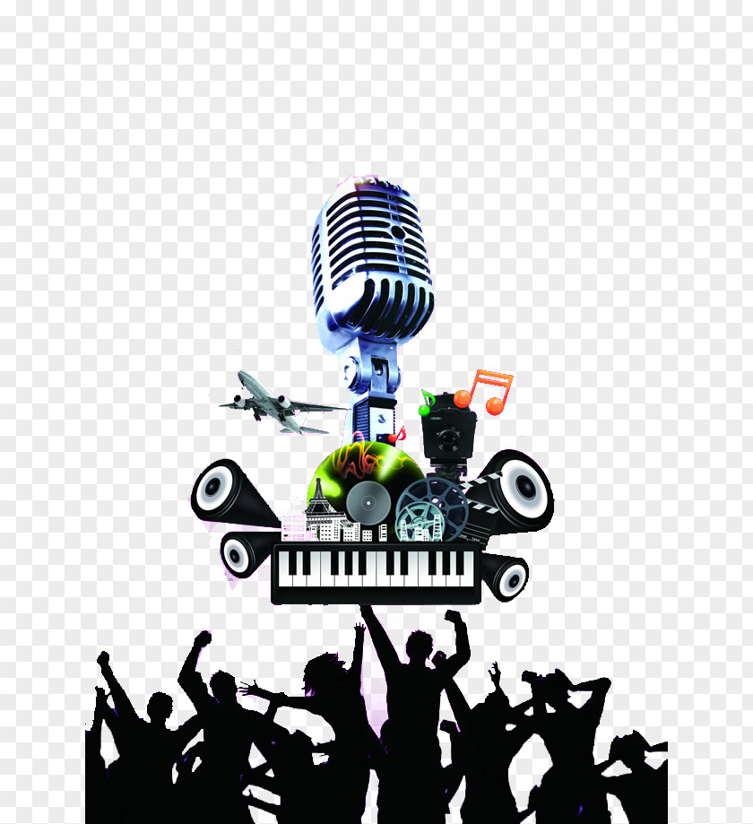 A Microphone Poster Graphic Design PNG