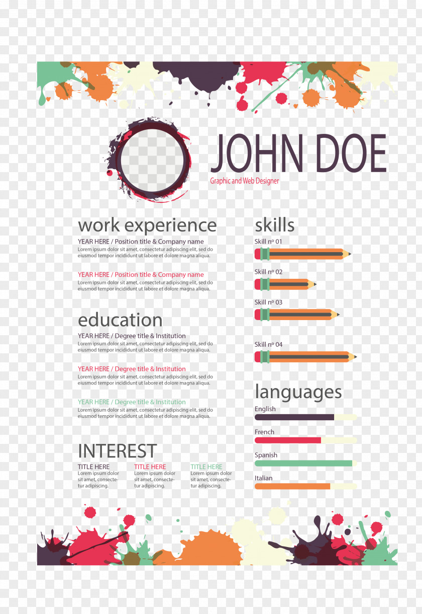Color Resume Templates Youyu Graphic Design Illustration PNG