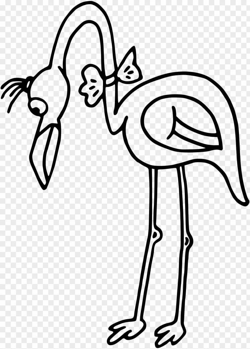 Flamingo Coloring Book Adult Page PNG