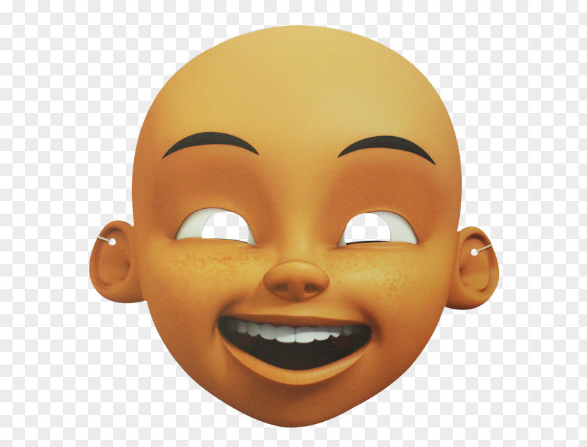 Mask Upin & Ipin Face Animation Cheek PNG