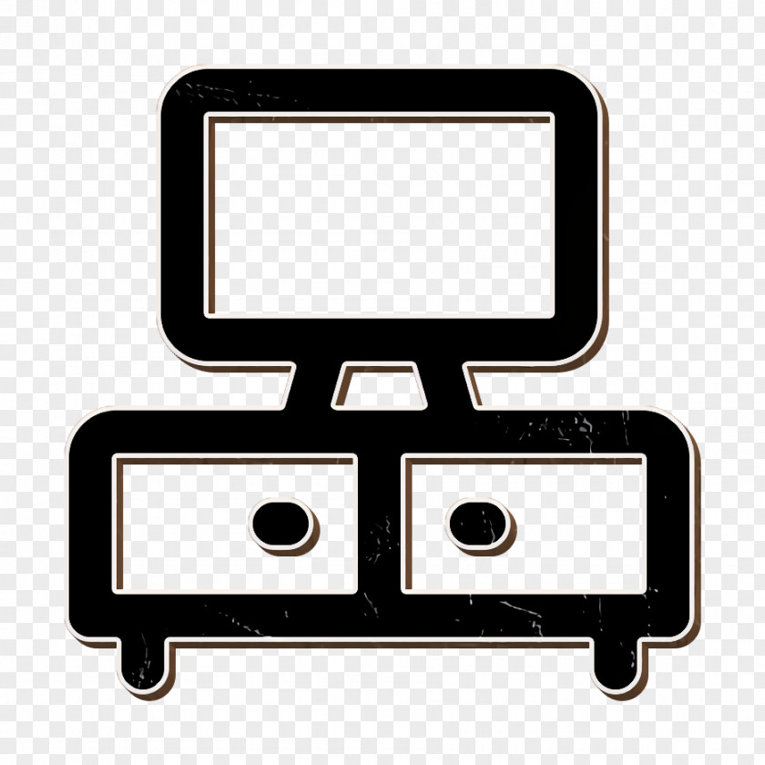 Tv Table Icon Set Furniture PNG