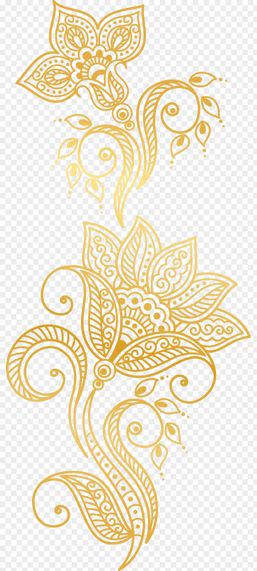 Golden Atmosphere Plants Gold Euclidean Vector Flower PNG