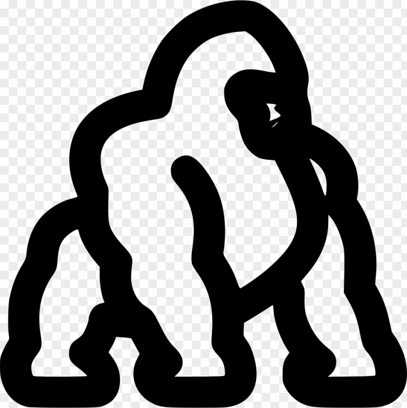 Gorrilla Icon Clip Art Gorilla Human Behavior Silhouette PNG