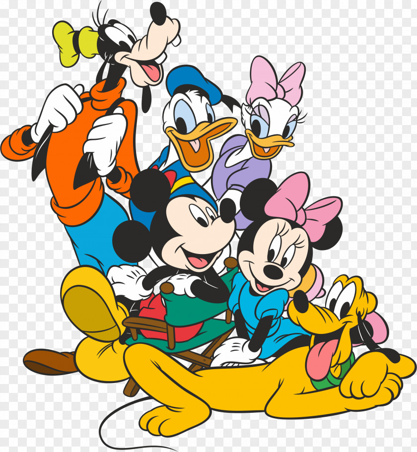 Micky Mouse Pluto Daisy Duck Mickey Donald Minnie PNG